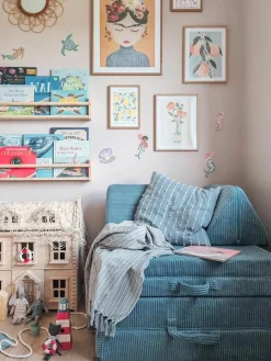 Modulaire kinderbank Mila van corduroy, handgemaakt^Funzy Best