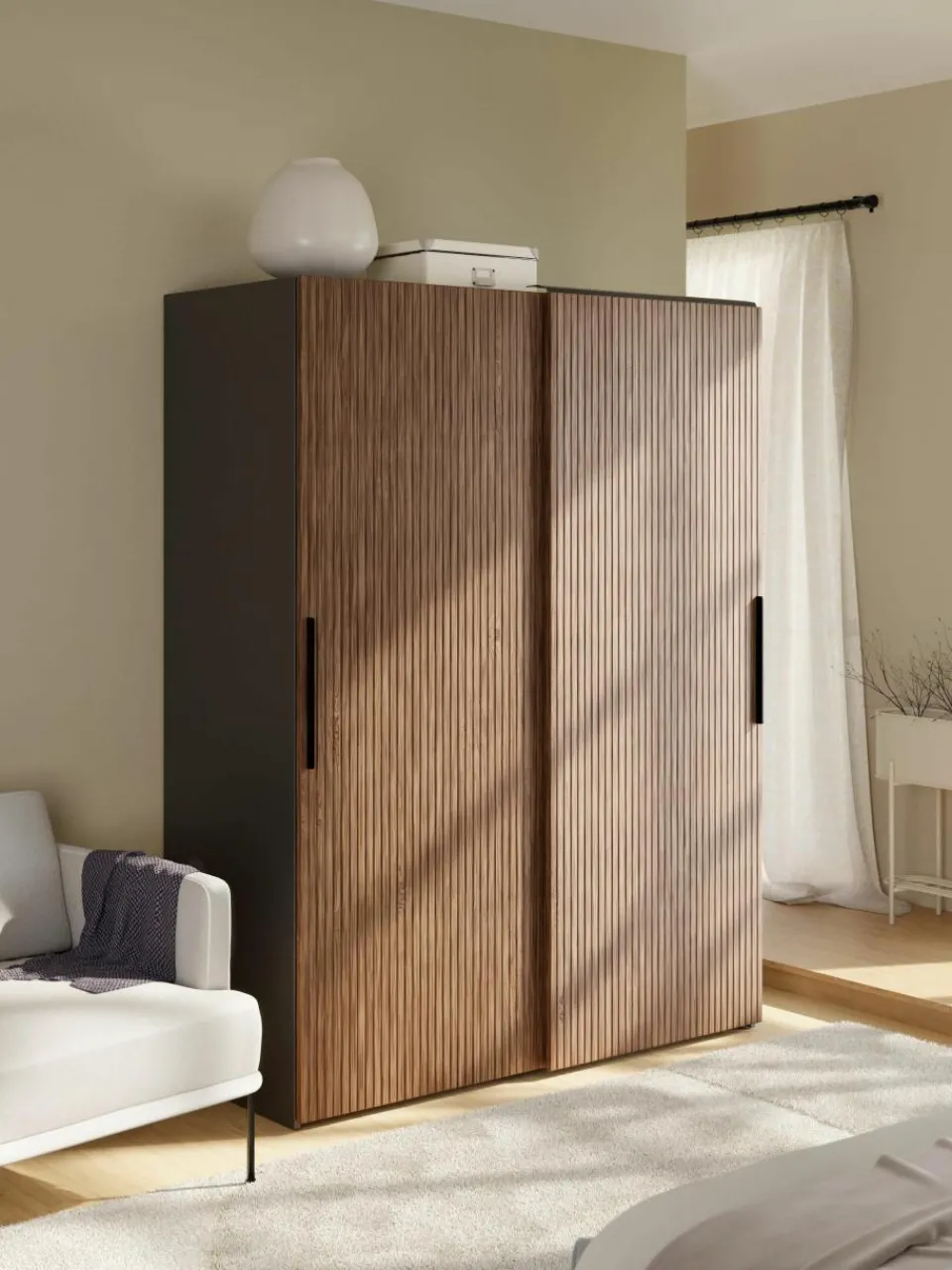 Modulaire schuifdeurkast Simone, 150 cm breed, diverse varianten^Westwing Collection New