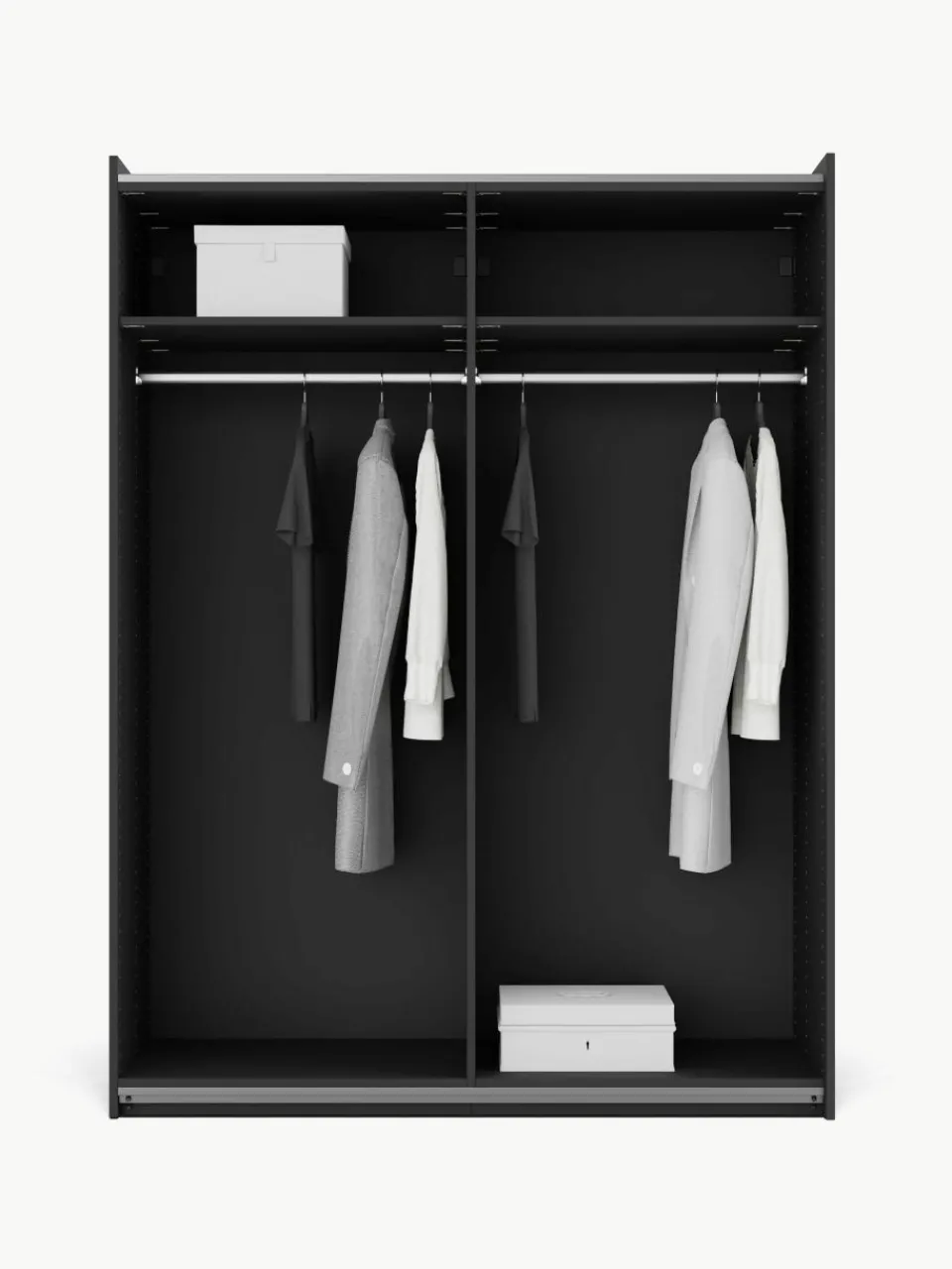 Modulaire schuifdeurkast Simone, 150 cm breed, diverse varianten^Westwing Collection New