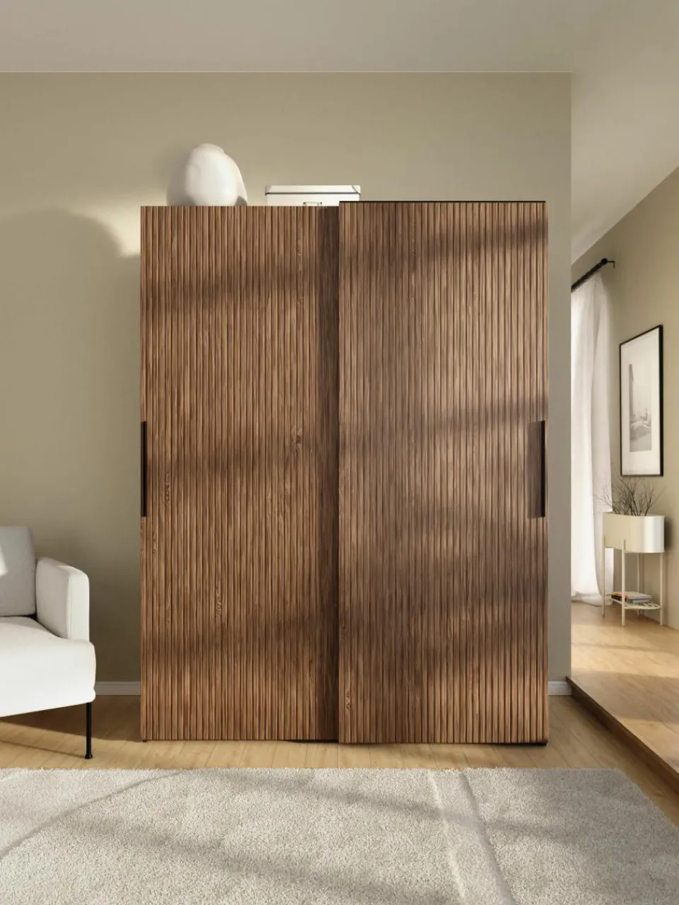 Modulaire schuifdeurkast Simone, 150 cm breed, diverse varianten^Westwing Collection New