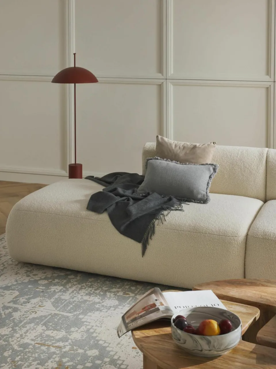 Modulaire teddy chaise longue Sofia^Westwing Collection Outlet