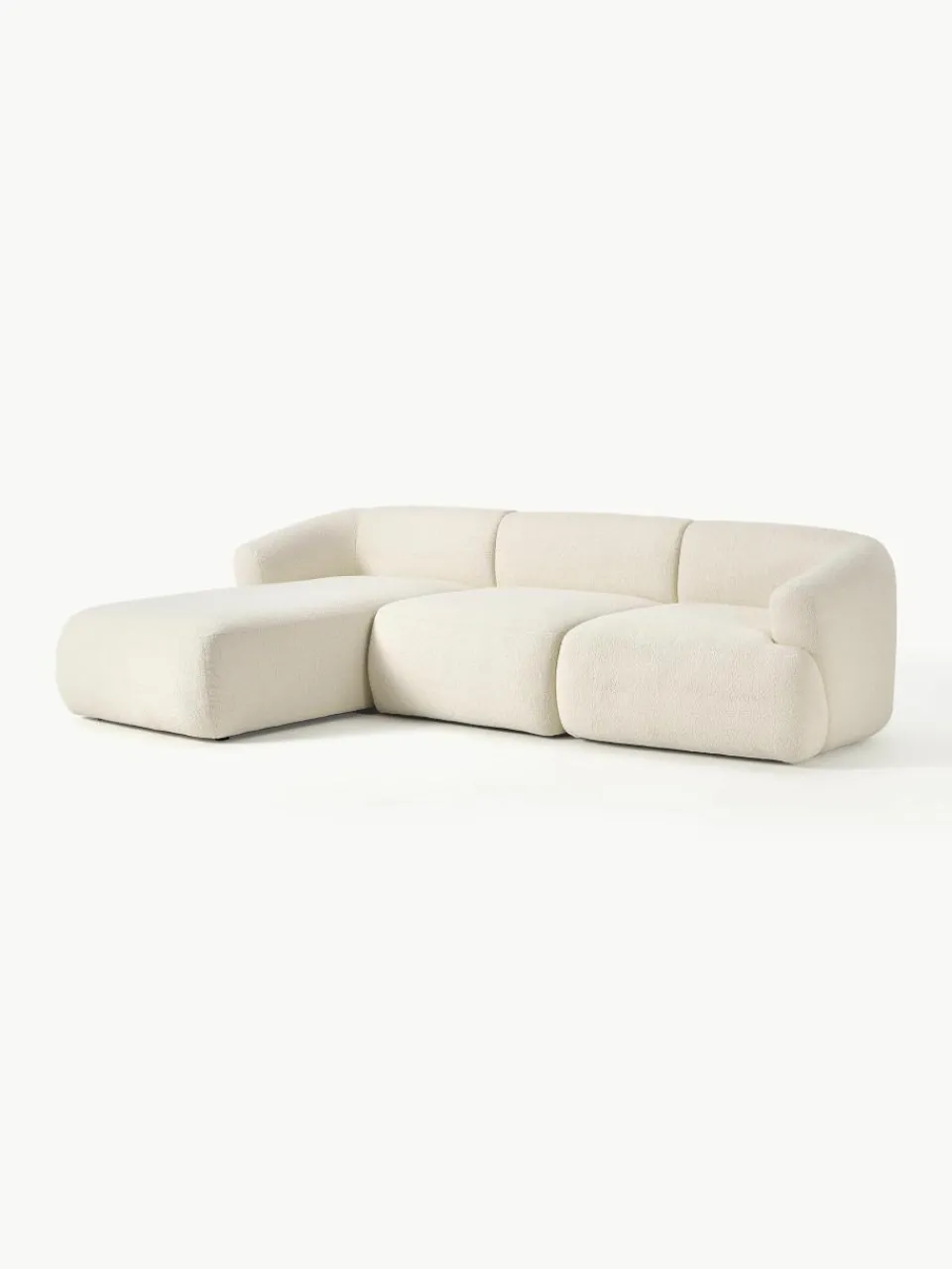 Modulaire teddy hoekbank Sofia (3-zits)^Westwing Collection Clearance