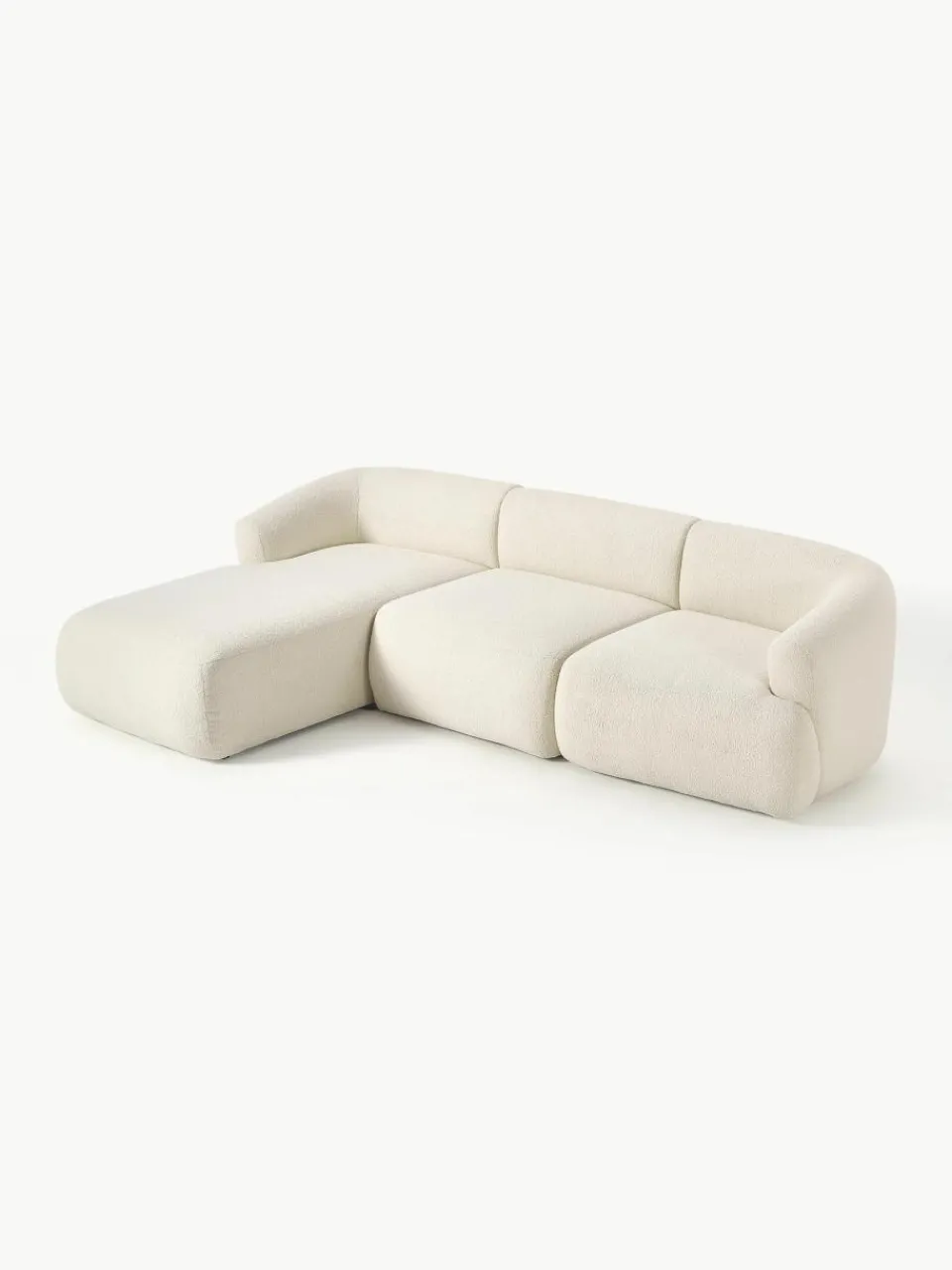 Modulaire teddy hoekbank Sofia (3-zits)^Westwing Collection Clearance