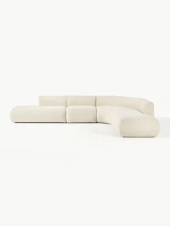 Modulaire teddy hoekbank Sofia (4-zits)^Westwing Collection Outlet