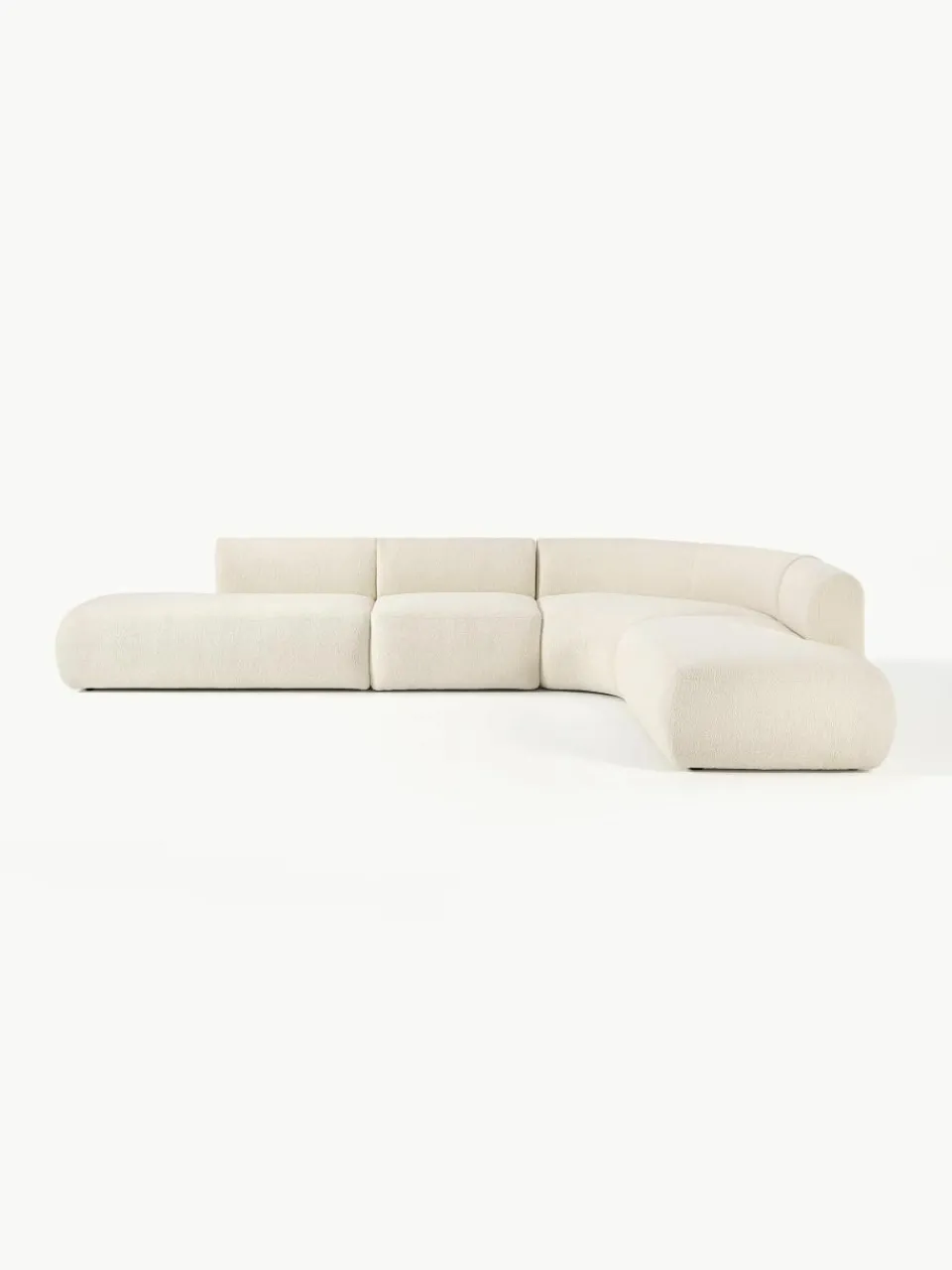 Modulaire teddy hoekbank Sofia (4-zits)^Westwing Collection Outlet
