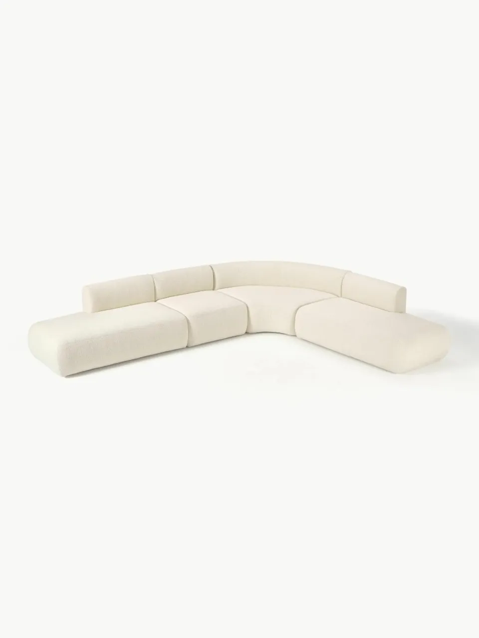 Modulaire teddy hoekbank Sofia (4-zits)^Westwing Collection Outlet