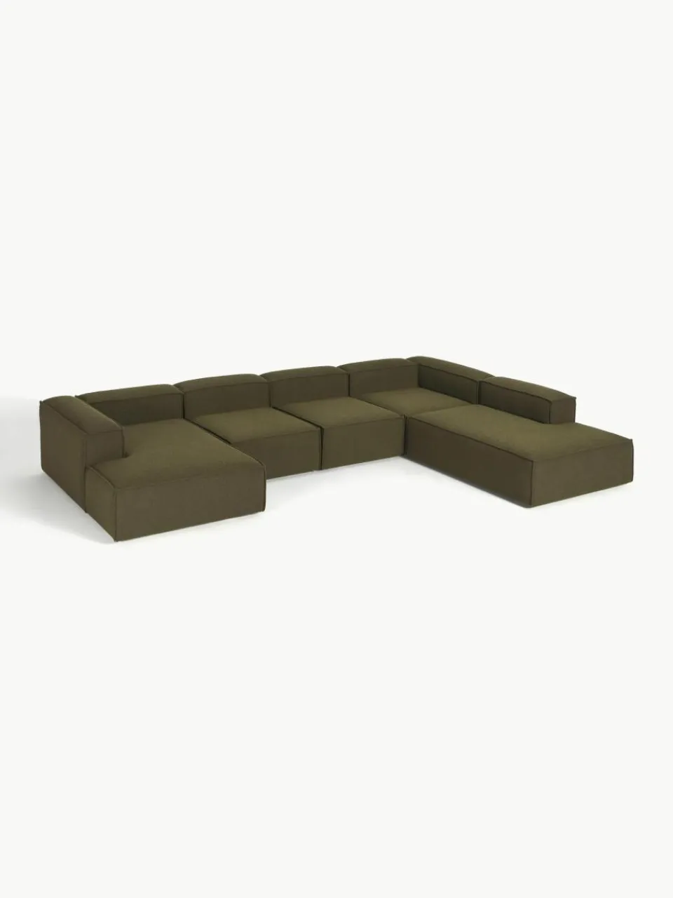 Modulaire U-bank Lennon uit bouclé^Westwing Collection New
