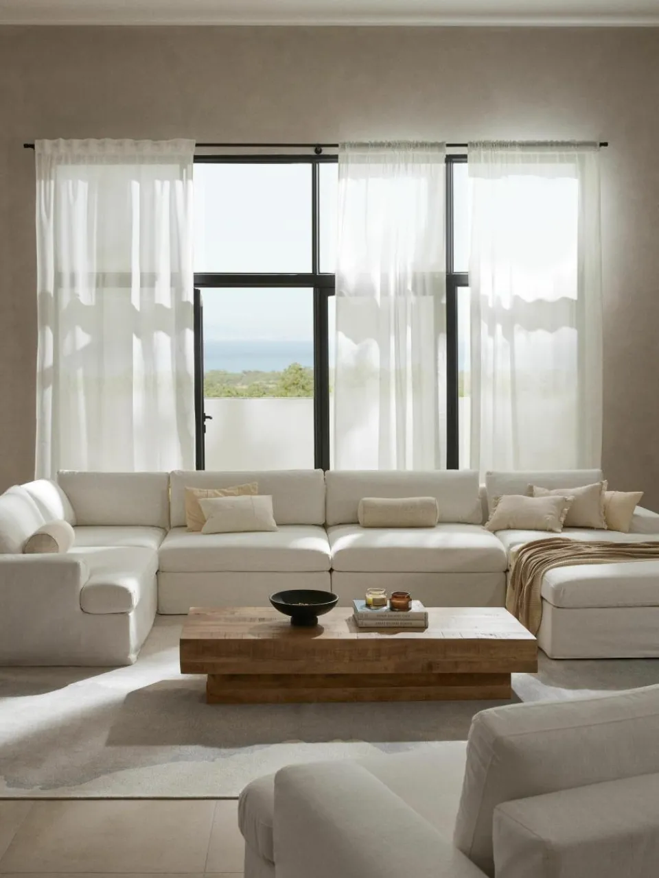 Modulaire U-bank Russell met afneembaar hoezen^Westwing Collection Fashion