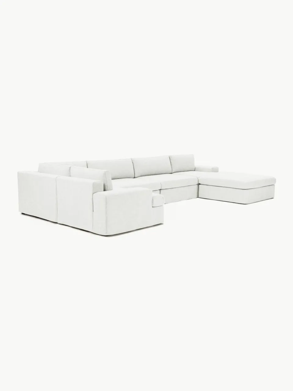 Modulaire U-bank Russell met afneembaar hoezen^Westwing Collection Fashion