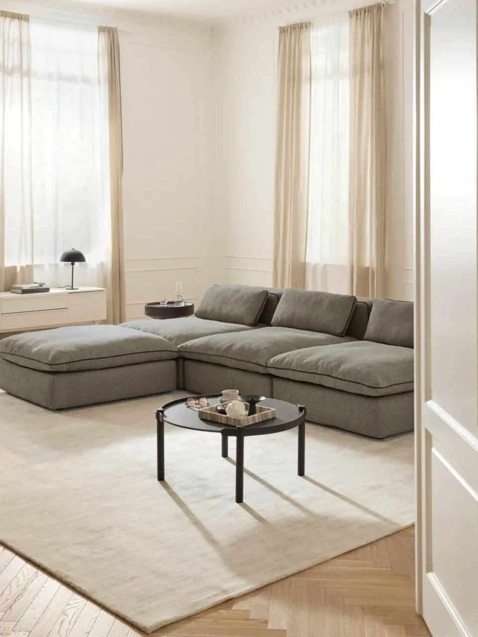 Modulaire XL bank Felix met poef^Westwing Collection Outlet