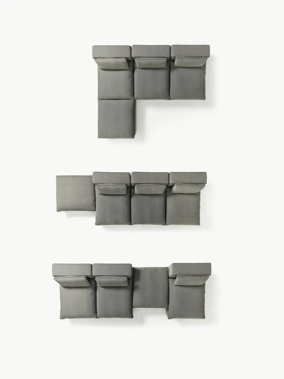 Modulaire XL bank Felix met poef^Westwing Collection Outlet