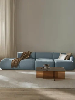 Modulaire XL chaise longue Sofia van bouclé stof^Westwing Collection Fashion