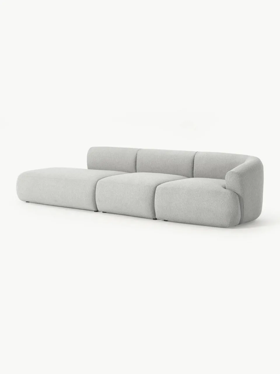 Modulaire XL chaise longue Sofia van bouclé stof^Westwing Collection New