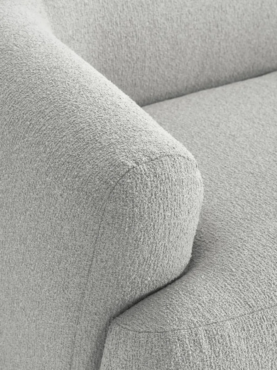Modulaire XL chaise longue Sofia van bouclé stof^Westwing Collection New
