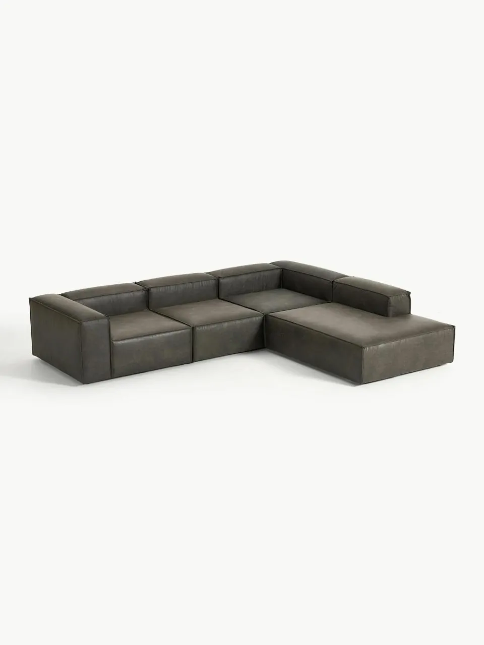 Modulaire XL hoekbank Lennon van gerecycled leer^Westwing Collection Discount