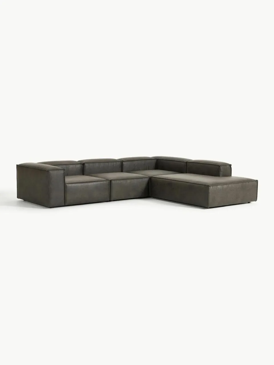 Modulaire XL hoekbank Lennon van gerecycled leer^Westwing Collection Discount