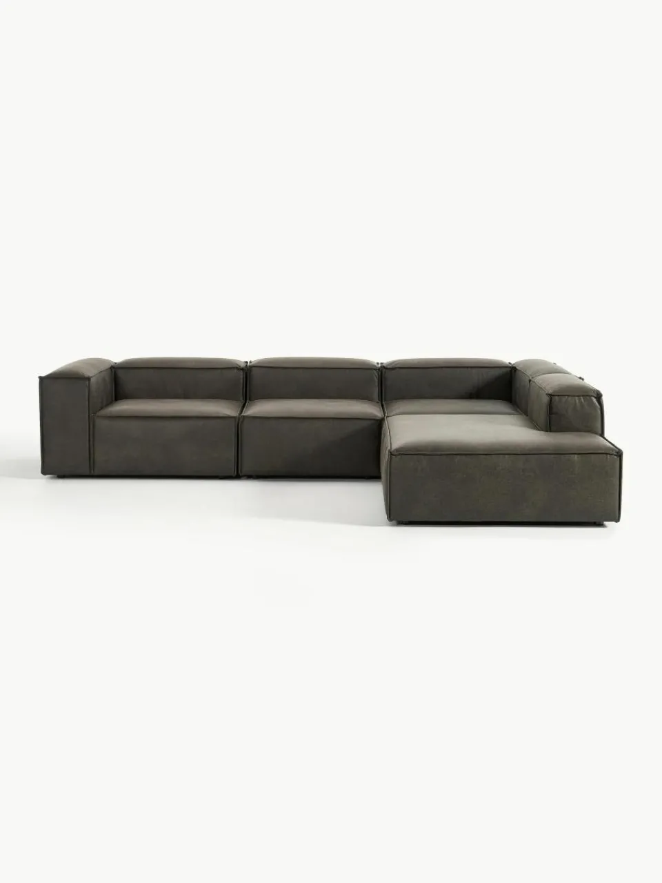 Modulaire XL hoekbank Lennon van gerecycled leer^Westwing Collection Discount
