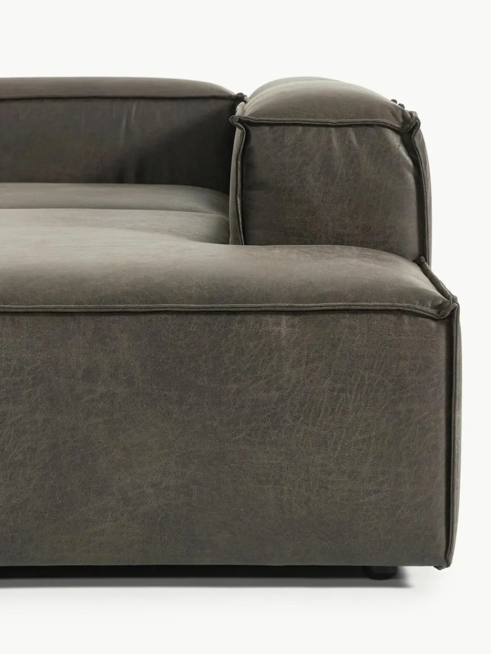 Modulaire XL hoekbank Lennon van gerecycled leer^Westwing Collection Discount