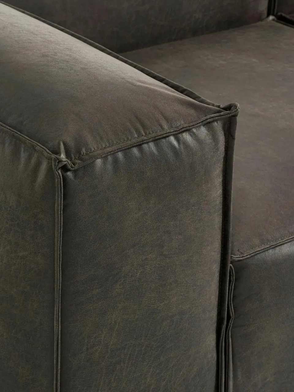 Modulaire XL hoekbank Lennon van gerecycled leer^Westwing Collection Discount