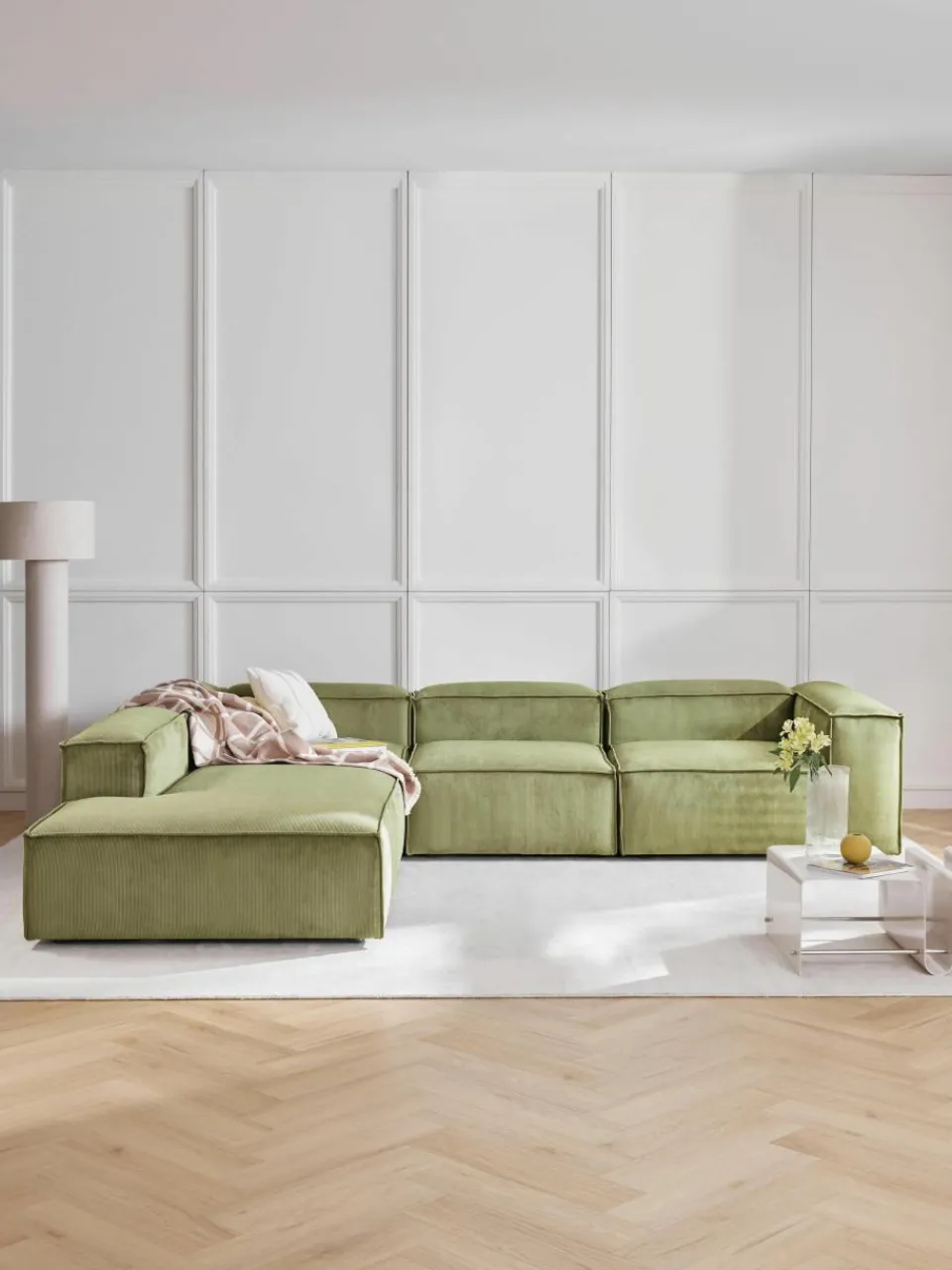 Modulaire XL hoekbank Lennon van corduroy^Westwing Collection Online