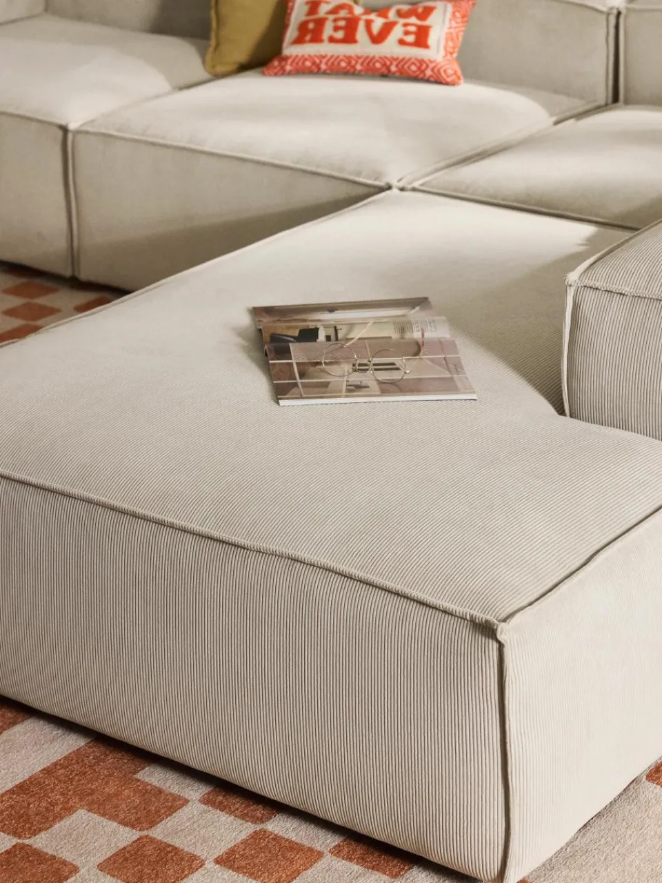Modulaire XL hoekbank Lennon van corduroy^Westwing Collection Clearance