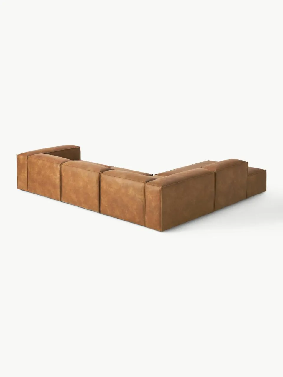 Modulaire XL hoekbank Lennon van gerecycled leer^Westwing Collection New