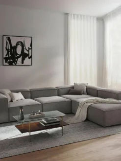 Modulaire XL hoekbank Lennon uit bouclé^Westwing Collection Outlet