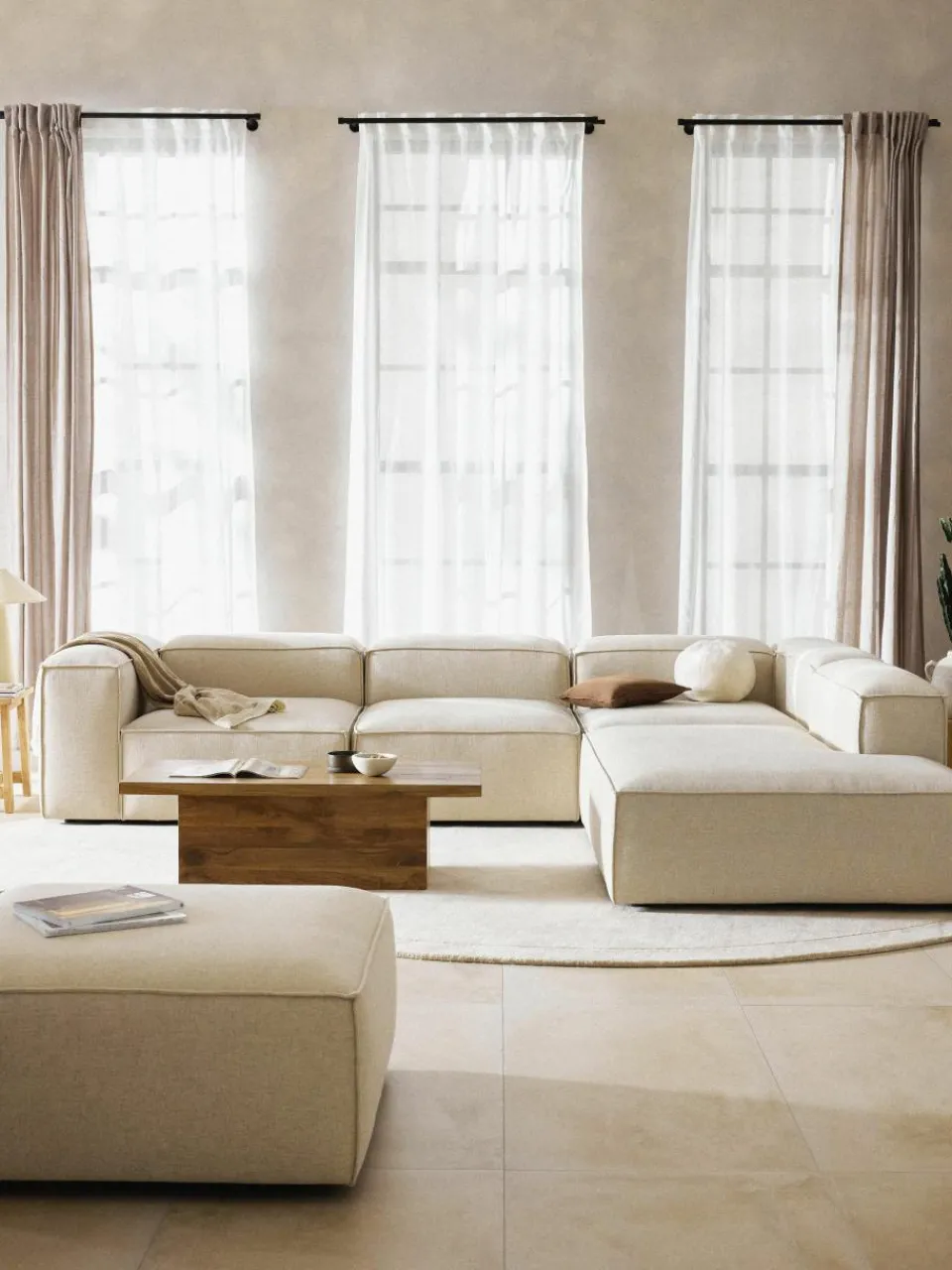 Modulaire XL hoekbank Lennon van linnenmix^Westwing Collection Best