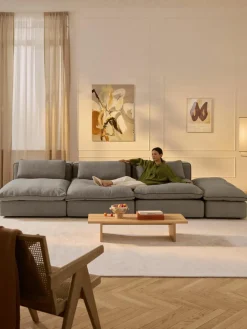 Modulaire XL-bank Felix (3-zits) met poef^Westwing Collection Hot
