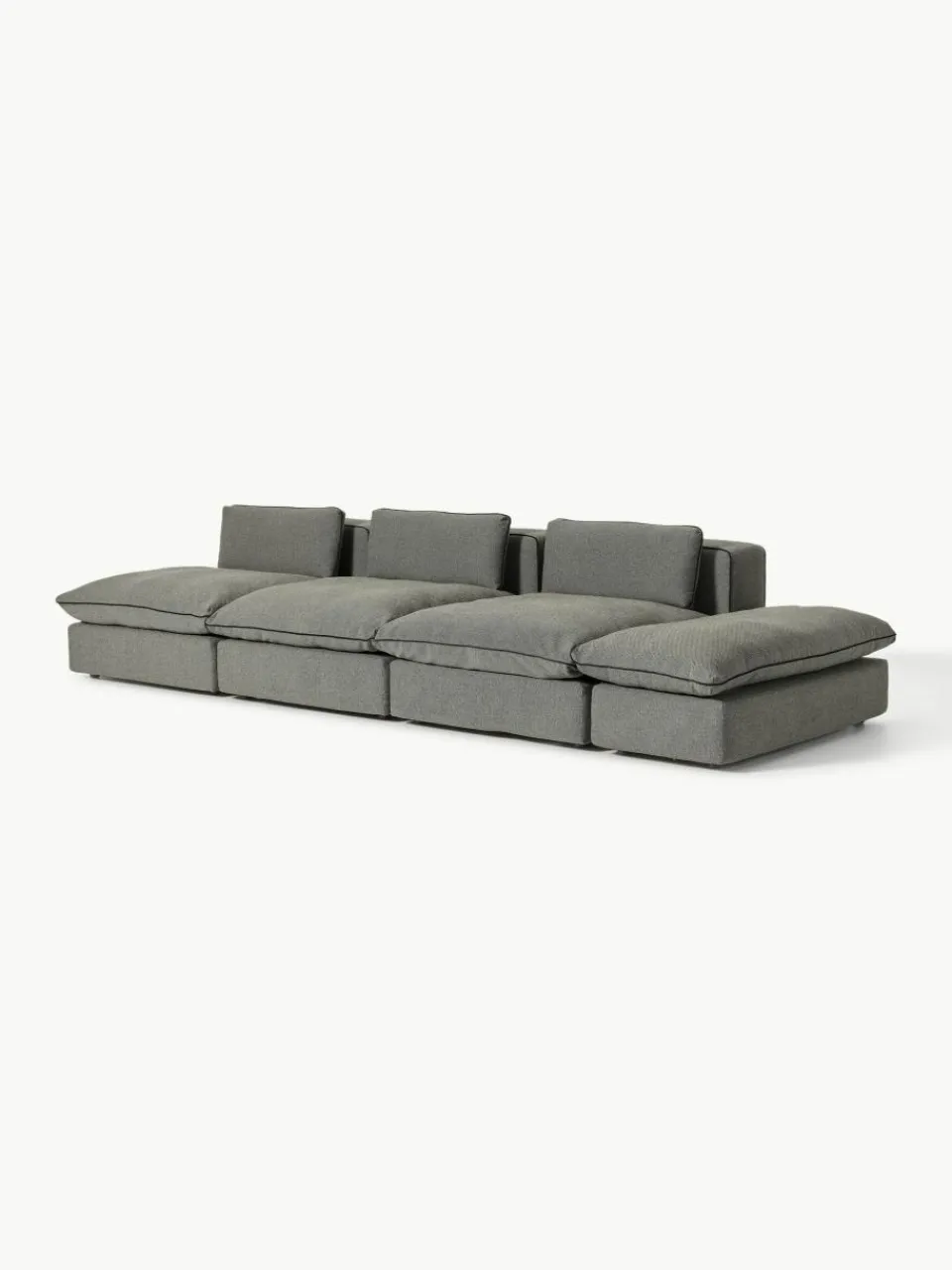 Modulaire XL-bank Felix (3-zits) met poef^Westwing Collection Hot