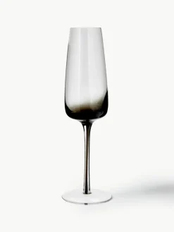 Mondgeblazen champagneglazen Smoke met kleurverloop, 4 stuks^Broste Copenhagen Online