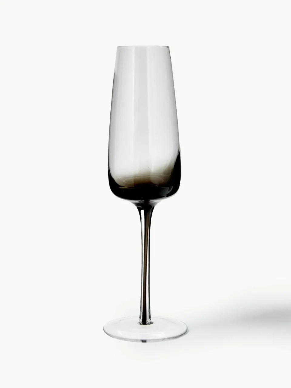 Mondgeblazen champagneglazen Smoke met kleurverloop, 4 stuks^Broste Copenhagen Online