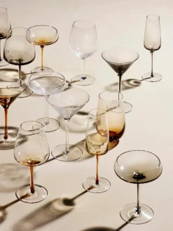 Mondgeblazen champagneglazen Smoke met kleurverloop, 4 stuks^Broste Copenhagen Online