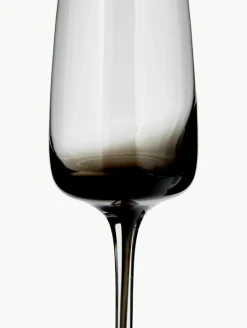 Mondgeblazen champagneglazen Smoke met kleurverloop, 4 stuks^Broste Copenhagen Online