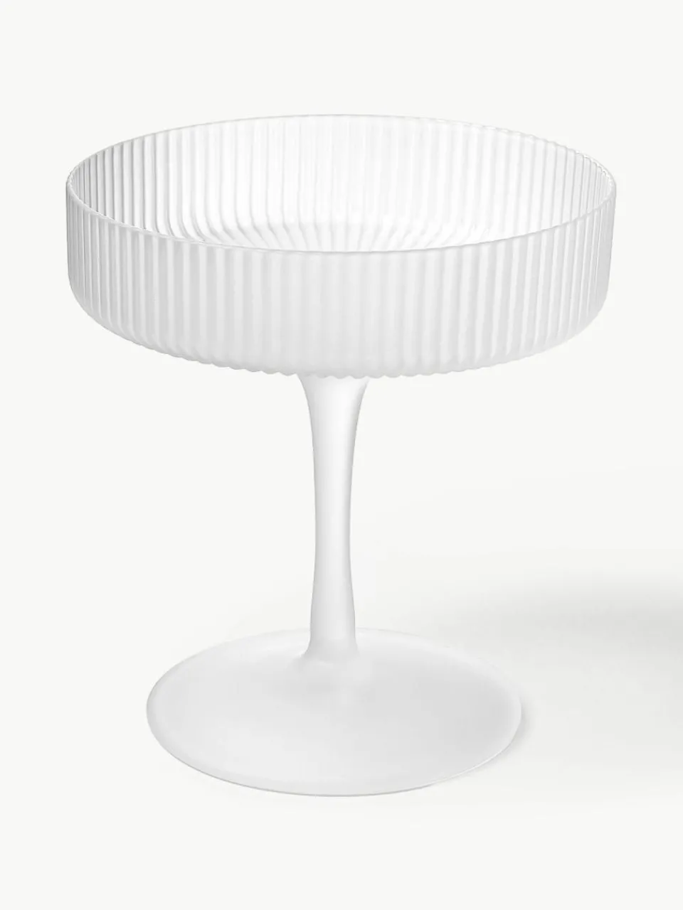 Mondgeblazen champagneglazen Ripple met groefreliëf, 2 stuks^ferm LIVING Fashion