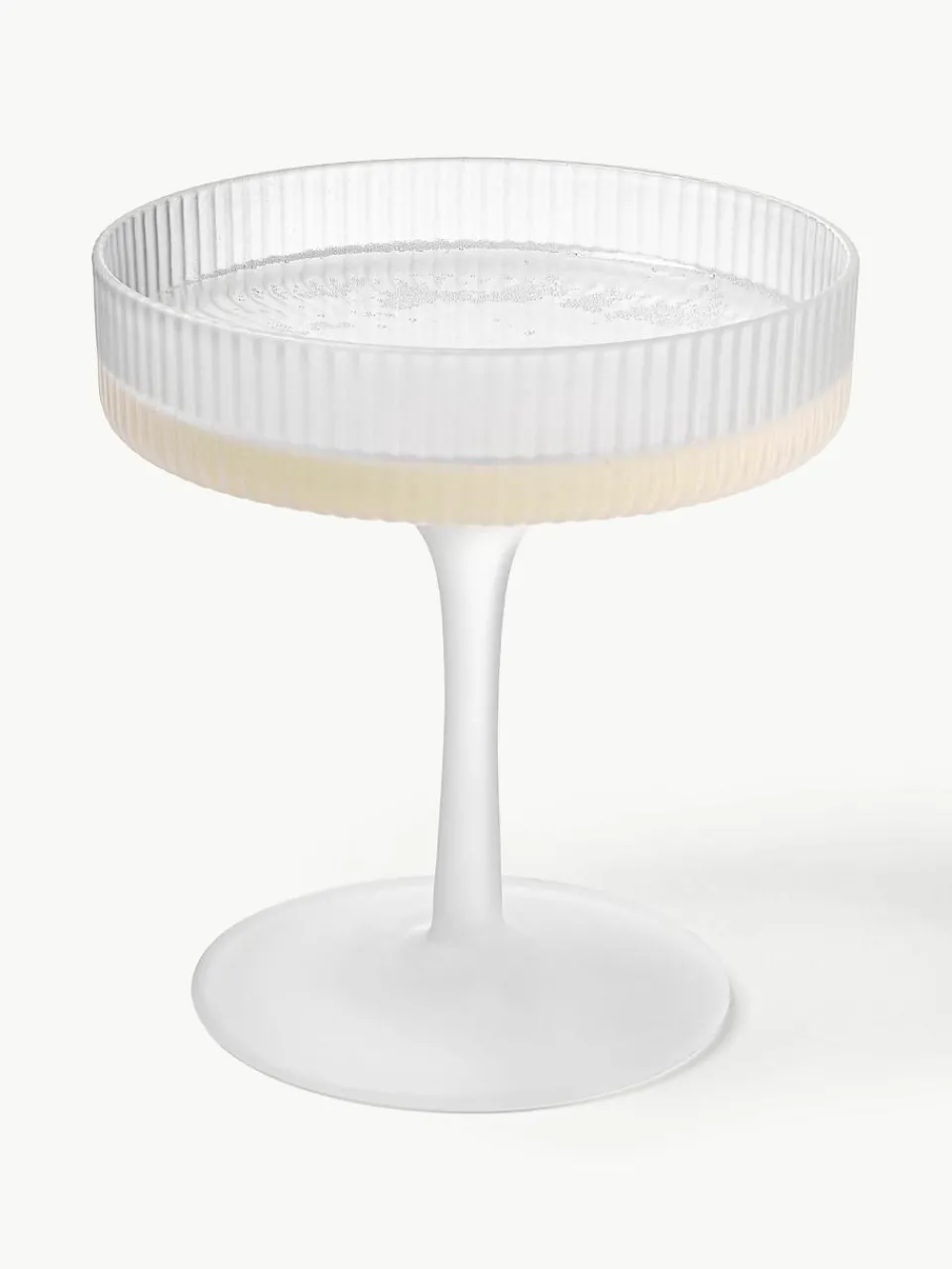 Mondgeblazen champagneglazen Ripple met groefreliëf, 2 stuks^ferm LIVING Fashion