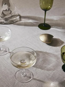 Mondgeblazen champagneglazen Ripple met groefreliëf, 2 stuks^ferm LIVING Best