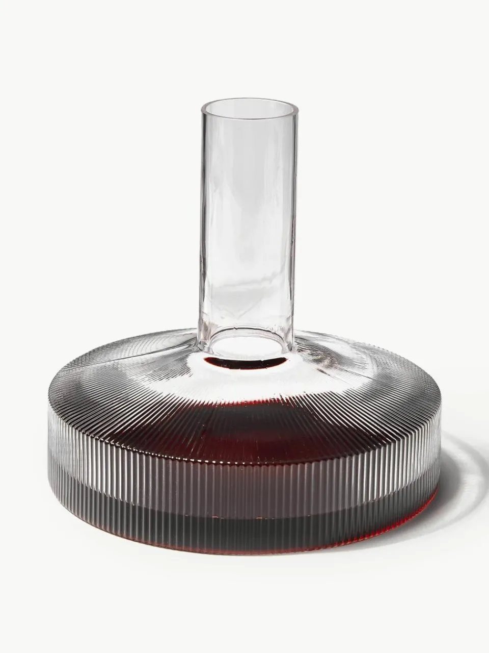 Mondgeblazen decanter Ripple met groefreliëf, 1.1 L^ferm LIVING Outlet