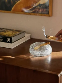 Mondgeblazen decoratief dienblad Dylla met luchtbelletjes^Westwing Collection Online