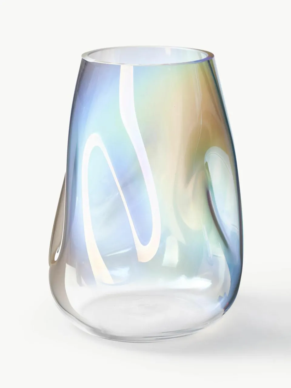 Mondgeblazen glazen vaas Rainbow, H 26 cm^Westwing Collection Online