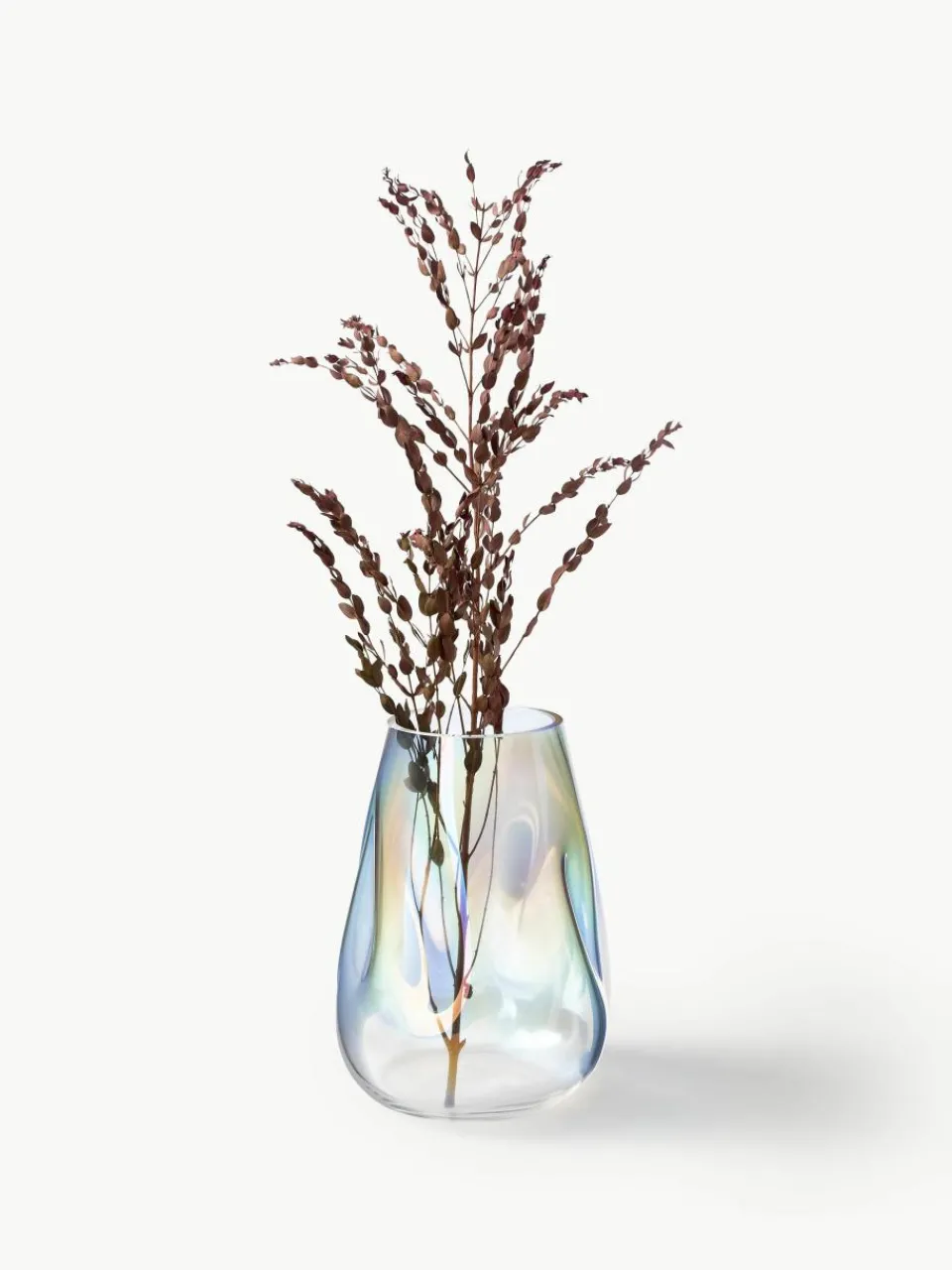 Mondgeblazen glazen vaas Rainbow, H 26 cm^Westwing Collection Online
