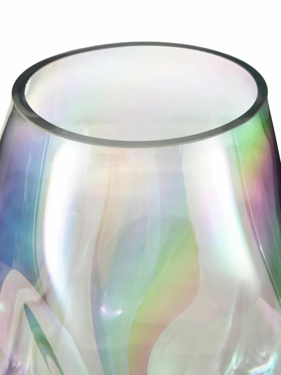 Mondgeblazen glazen vaas Rainbow, H 26 cm^Westwing Collection Online