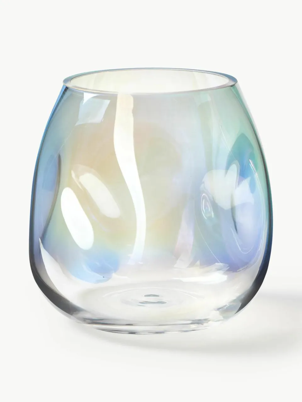 Mondgeblazen glazen vaas Rainbow, H 17 cm^Westwing Collection Fashion
