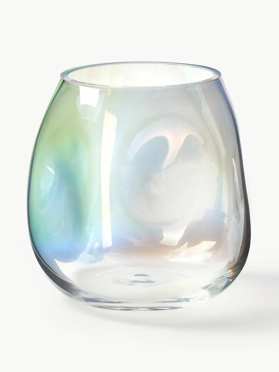 Mondgeblazen glazen vaas Rainbow, H 17 cm^Westwing Collection Fashion