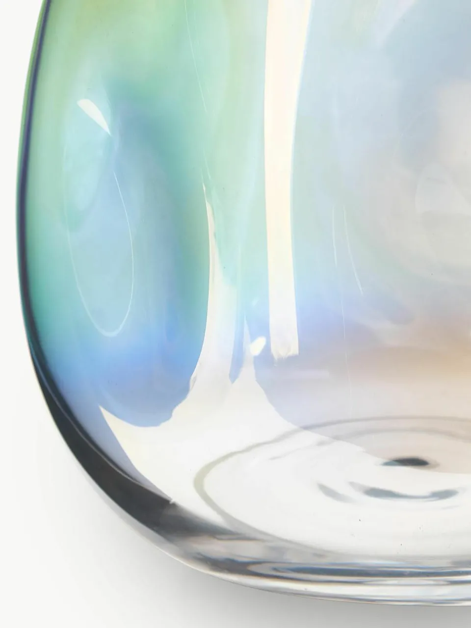 Mondgeblazen glazen vaas Rainbow, H 17 cm^Westwing Collection Fashion