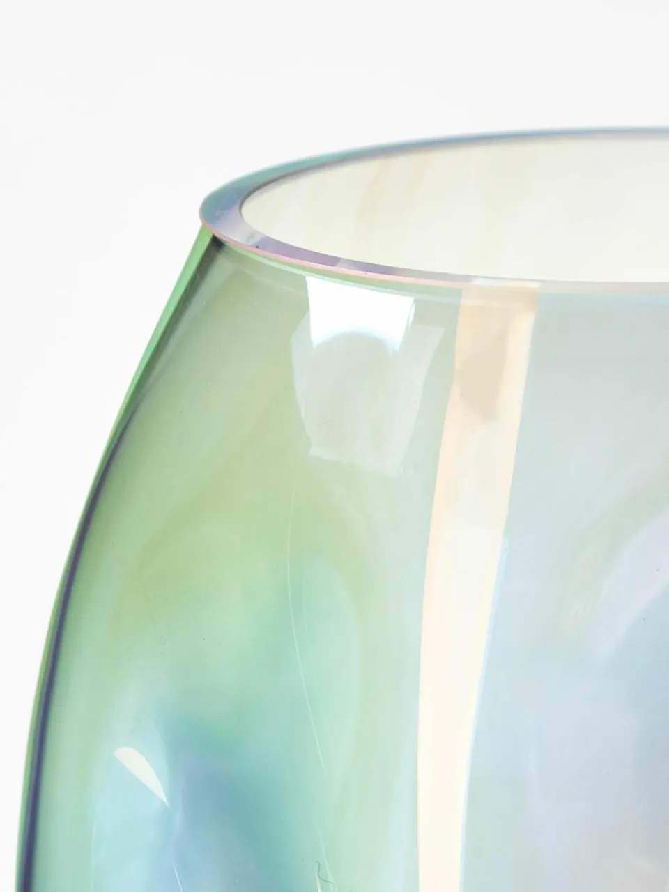 Mondgeblazen glazen vaas Rainbow, H 17 cm^Westwing Collection Fashion