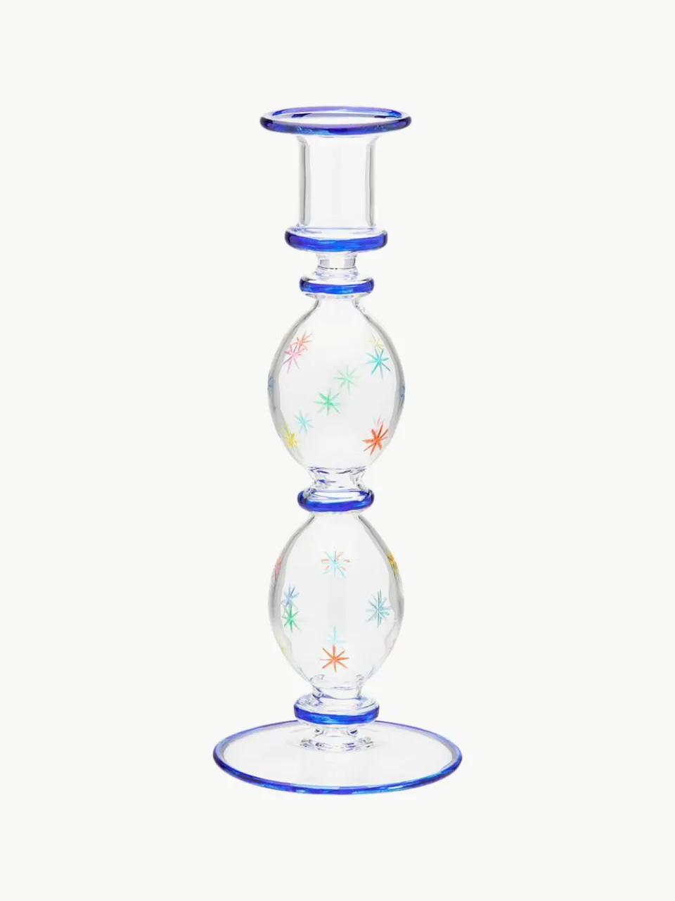 Mondgeblazen kandelaar Galaxy uit borosilicaatglas^Anna + Nina Online