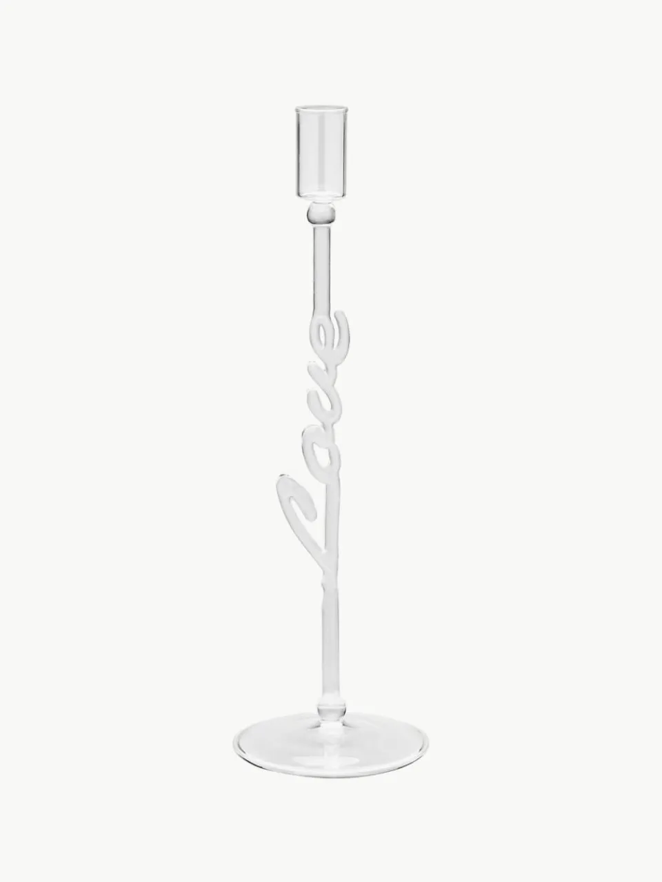 Mondgeblazen kandelaar Love uit borosilicaatglas^Anna + Nina Discount
