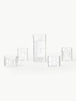 Mondgeblazen karaf Doodle met structuurpatroon, 1.2 L^ferm LIVING Best