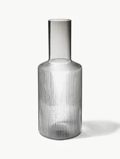 Mondgeblazen karaf Ripple met groefreliëf, 1 L^ferm LIVING Clearance